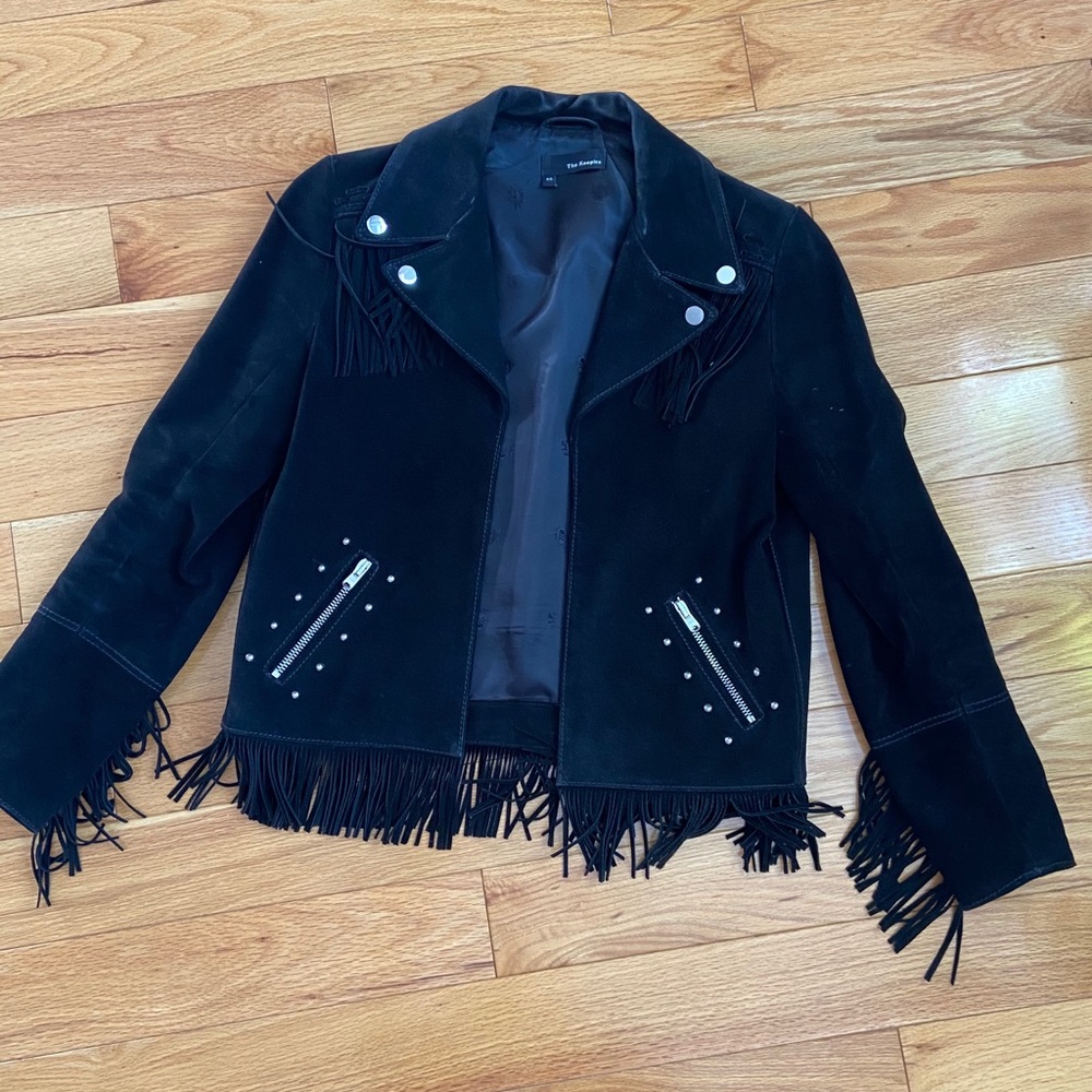 The Kooples fringed leather jacket 🙈